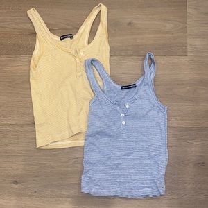 Brandy Melville Crop Bundle-Yellow & Blue Stripes
